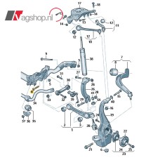 Audi A4 8K/A5 8T/A6 4G bevestigingsbout voorste draagarm en moer