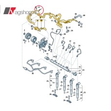 VW Transporter T5 GP/T6 brandstofleidingset